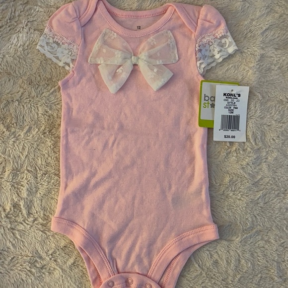 Baby Starters Other - NWT Baby Starters Pink Onesie w/ Bow